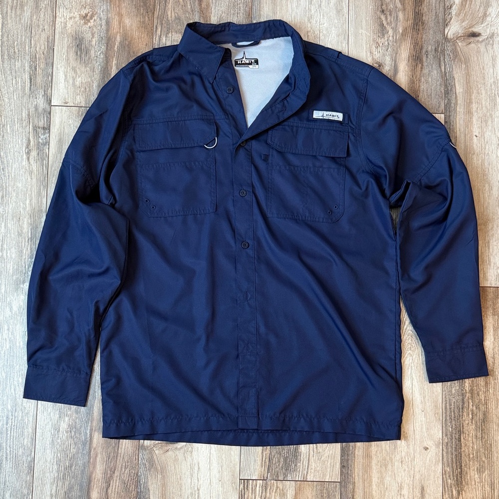 Habit Men’s Fourche Mountain Long Sleeve River Guide FishingShirt40+solar factor